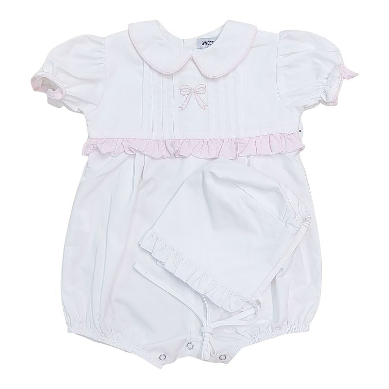 Bow Embroidered Infant Set