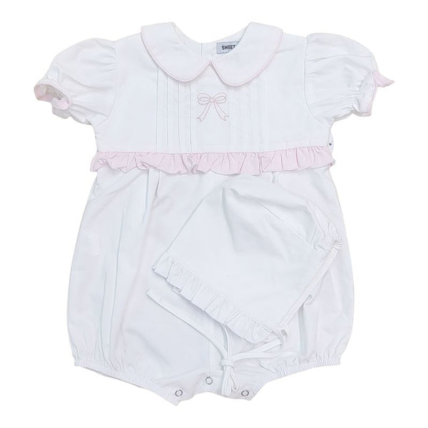 Bow Embroidered Infant Set