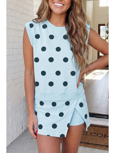 Polka Dot Tank & Mini Skort Set