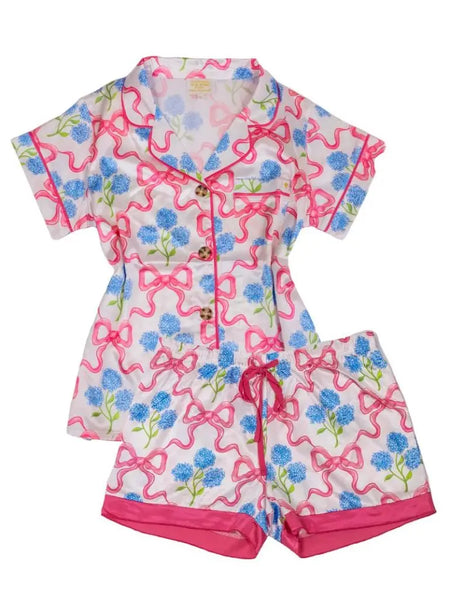 Simply Southern Ribbon Top & Shorts PJ Set
