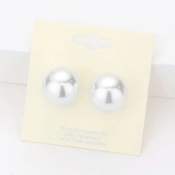 16mm Pearl Stud Earrings