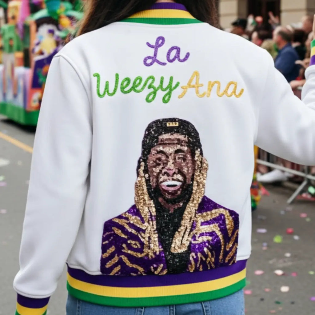 Mardi Gras Weezy Sequin Embroidered Jacket