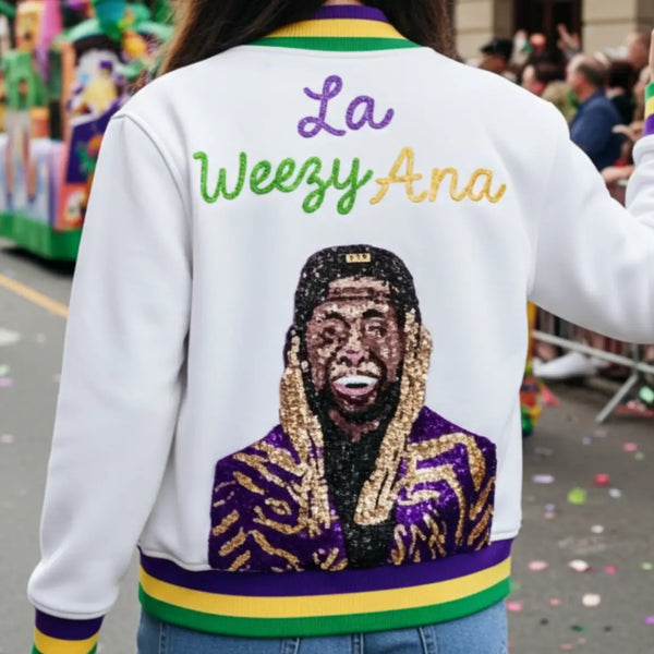 Mardi Gras Weezy Sequin Embroidered Jacket