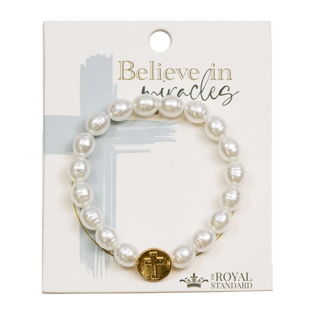 Believe in Miracles Bracelet White/Gold