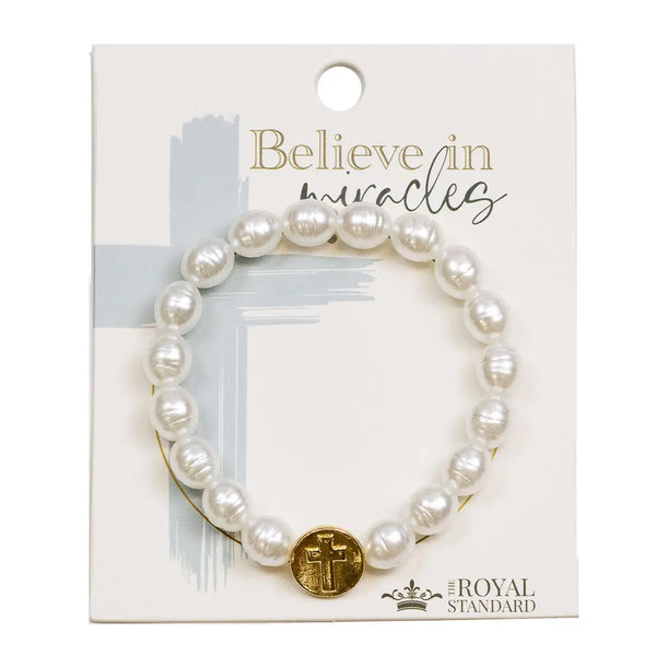 Believe in Miracles Bracelet White/Gold