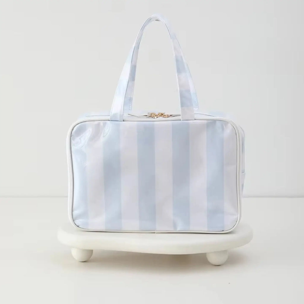 Waterproof Cosmetic Case Make Up Bag Seaside Stripes