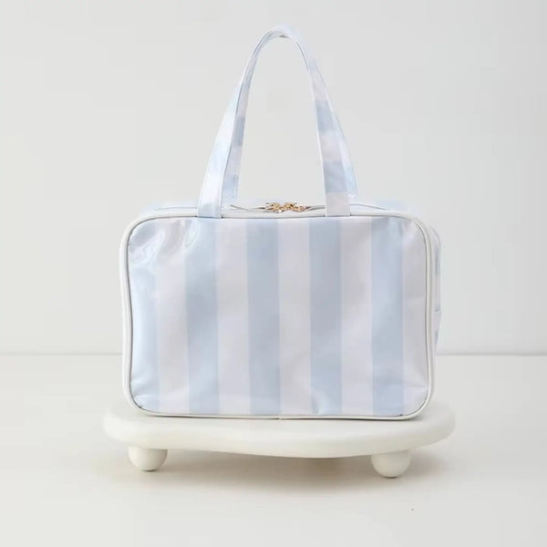 Waterproof Cosmetic Case Make Up Bag Seaside Stripes