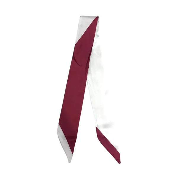 Twilly Scarf- Burgundy/White