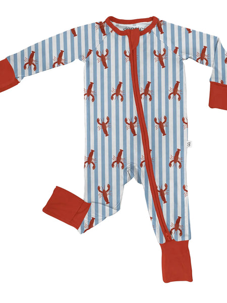 Little Pinchers Crawfish/Lobsters Ls Convertible Zip Pjs