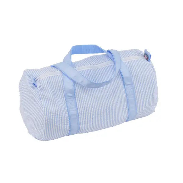Kid's Baby Blue Seersucker Baby Duffel