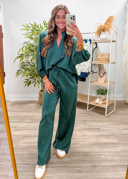 Solid Wide-Leg Pants