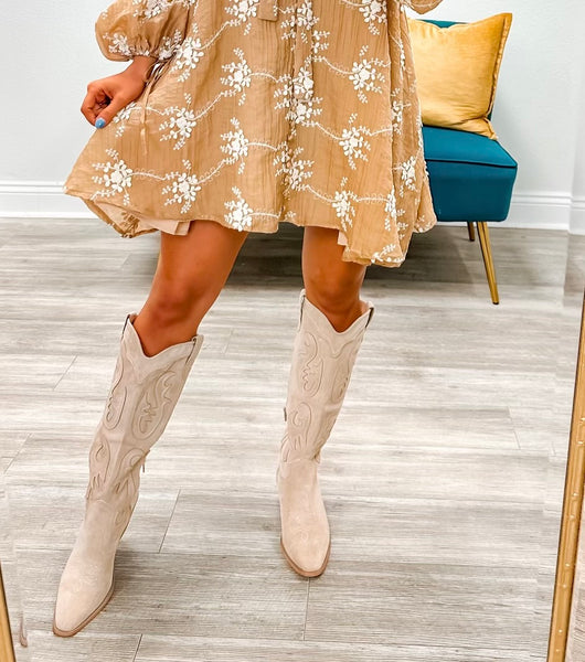 Mi.iM Audrey Suede Tall Western Boot