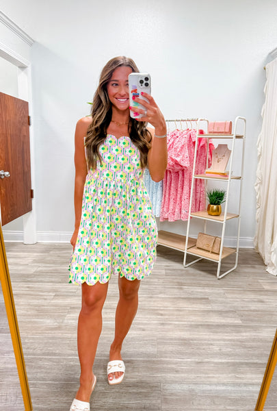 Printed Sleeveless Mini Dress