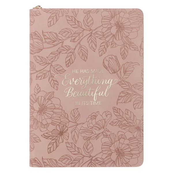 Journal Classic Zip Pink Everything Beautiful Ecc. 3:11