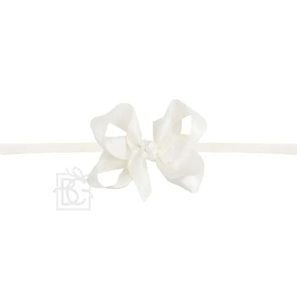 1/4" Pantyhose Headband W/Satin Bow