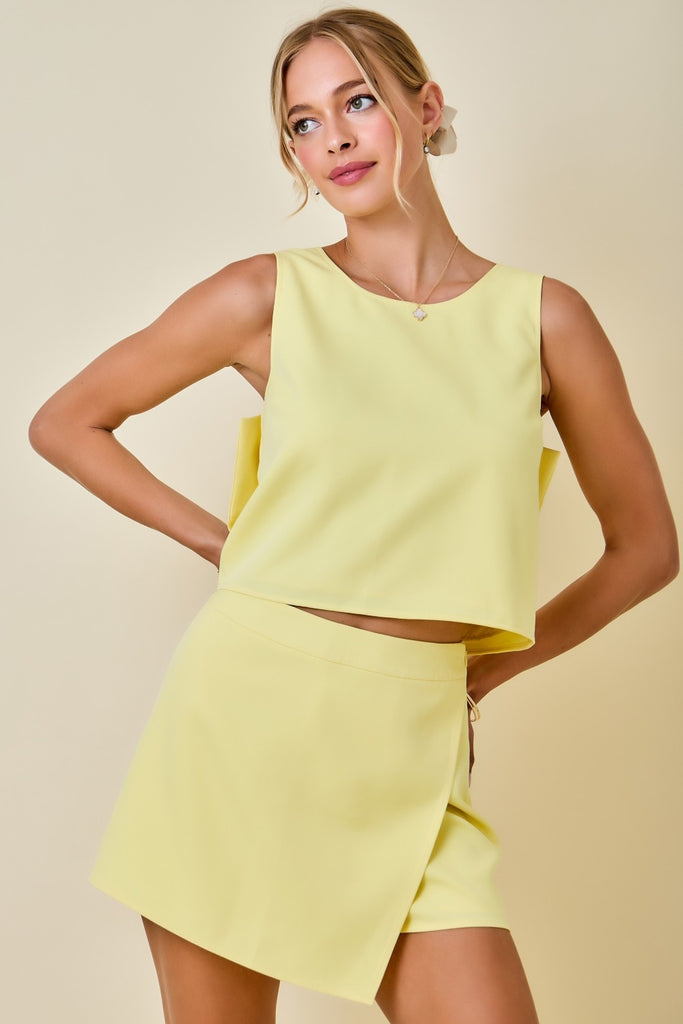Sleeveless Cropped Top & Skort Set