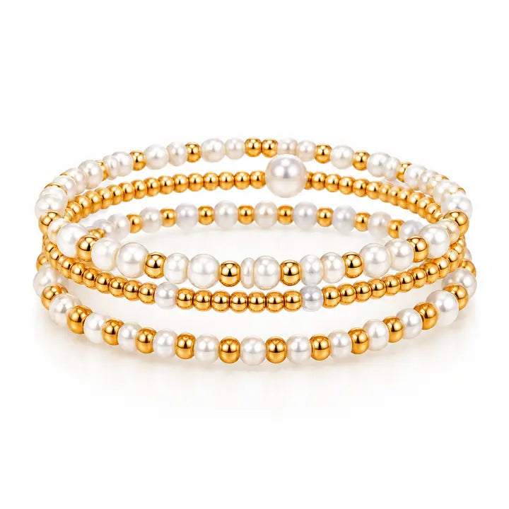 Luxe Layered Beaded Bracelet Set