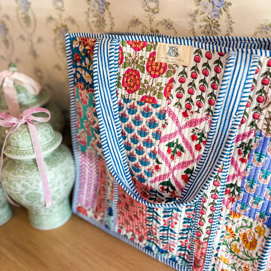 Wildflower Patch Regular Quilted Tote Bag