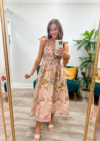 Floral Printed Midi Dress