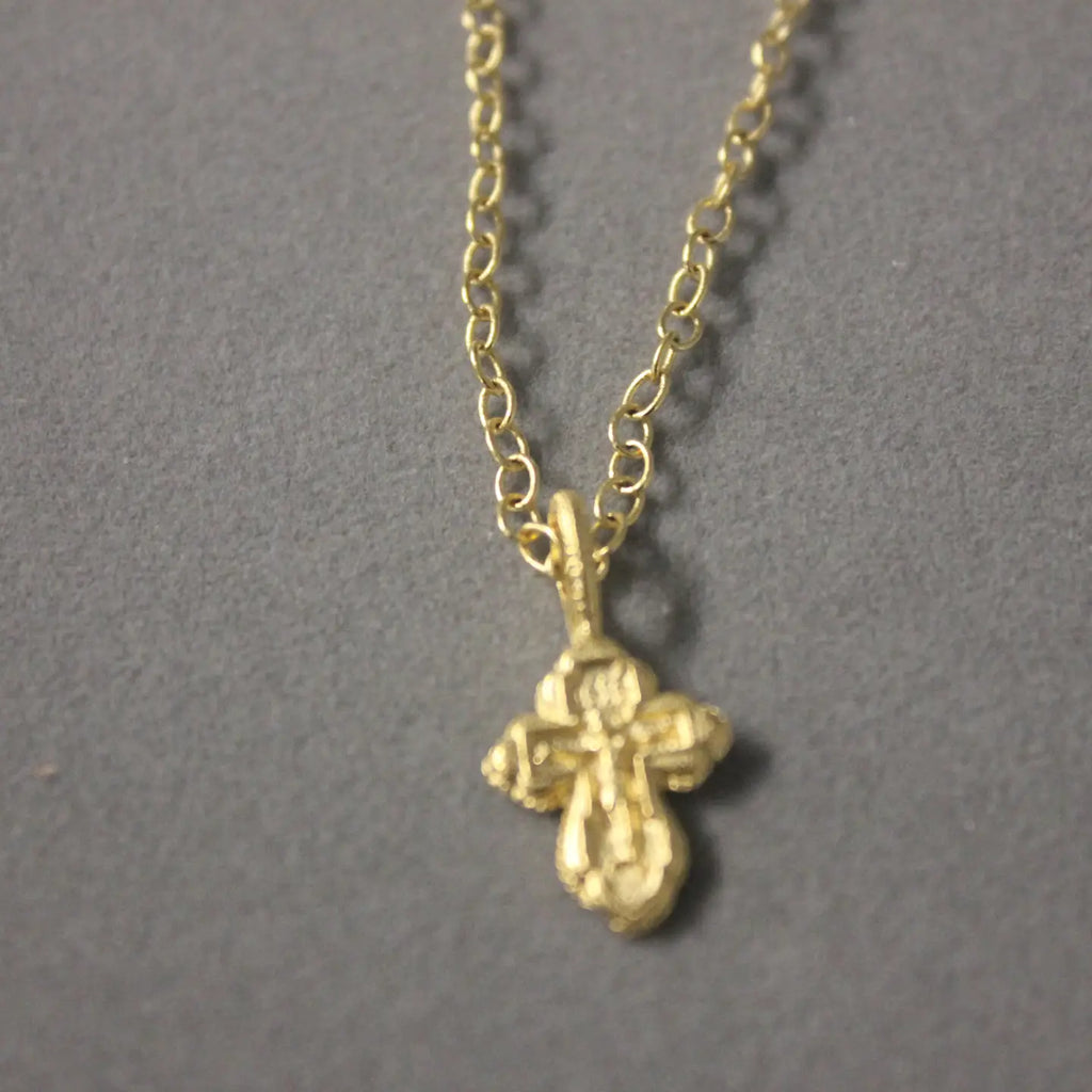 Gold-Plated Cross Pendant Necklace