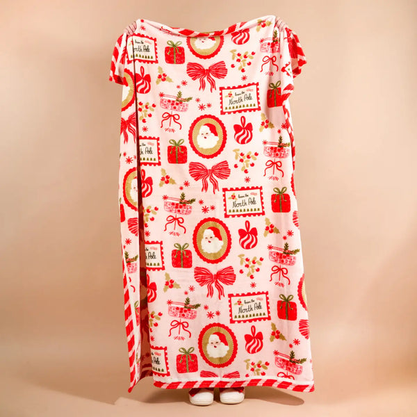 Snuggle Up Plush Blanket-Mistletoe Magic