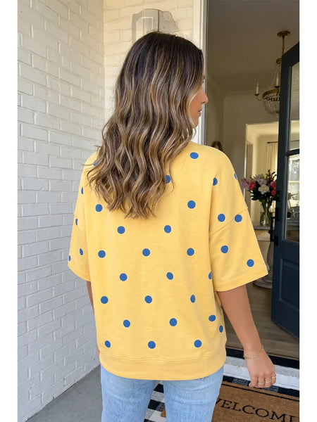 Polka Dot Oversized Top
