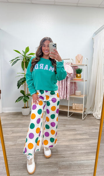 Mardi Gras Polka Dots Trousers Pants