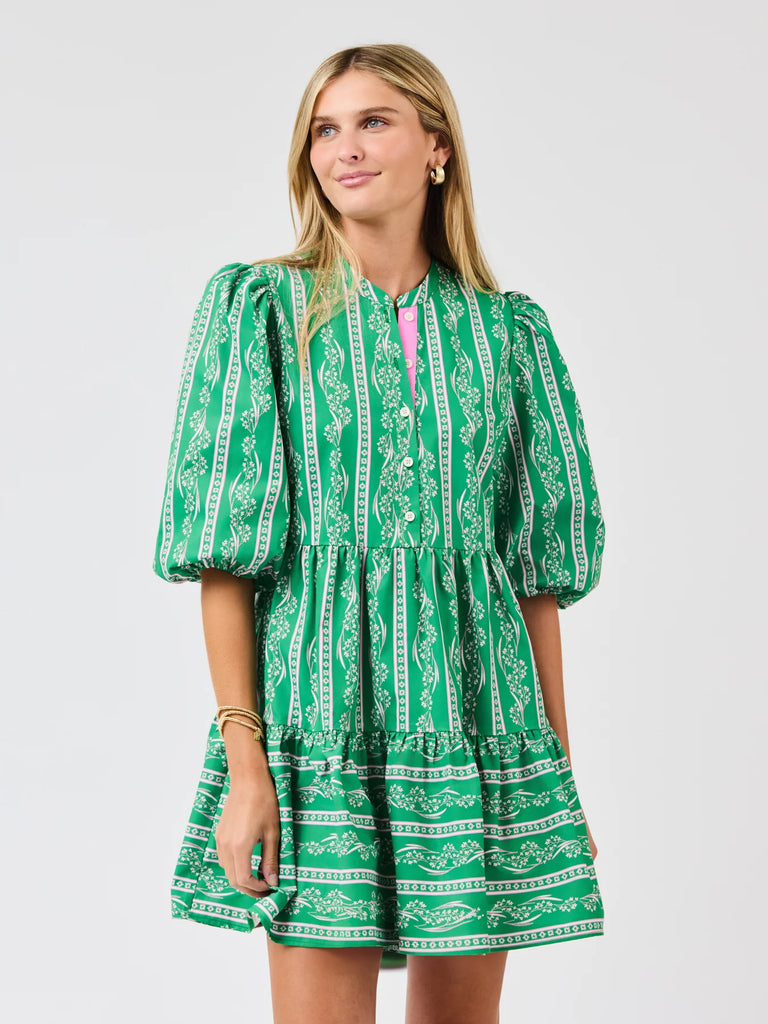 Riley Garden 3/4 Sleeve Mini Dress