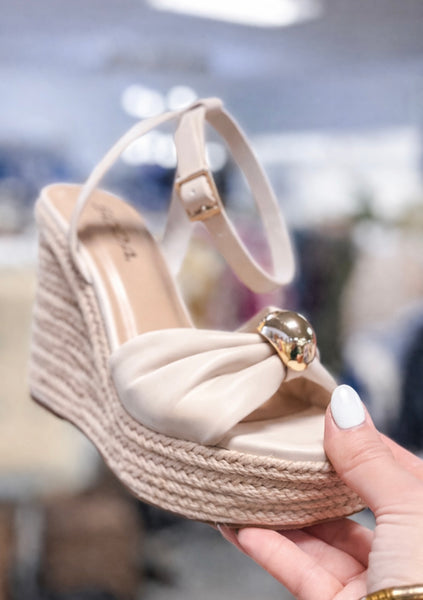 Soda Farmer Ankle Strap Platform Wedge