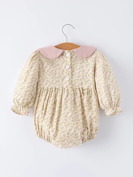 Toddler Girl Vintage Floral Baby Romper