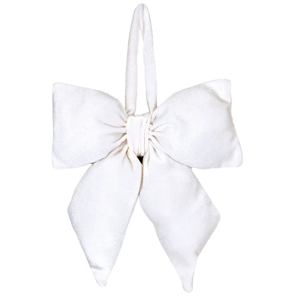 Evelyn Bow Ornament White