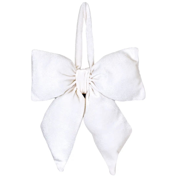 Evelyn Bow Ornament White