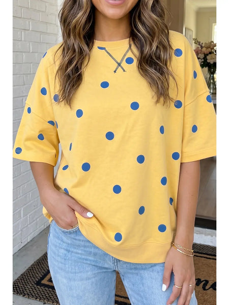 Polka Dot Oversized Top