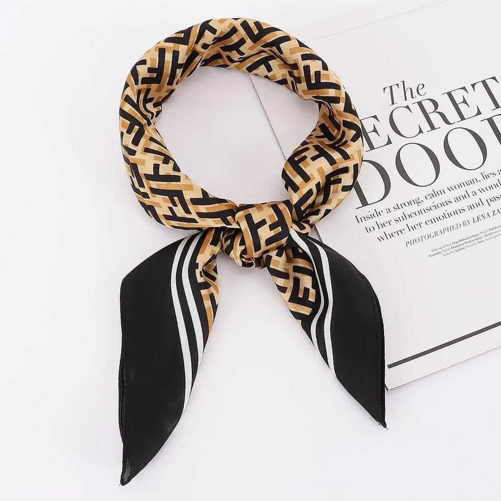 Multi Print Bandana-Black