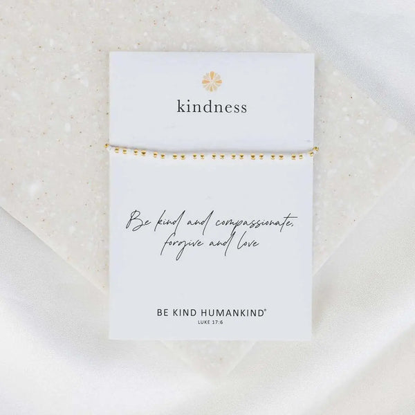 Kindness Morse Code - Gold & White