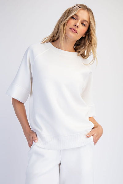 Modal Scuba Luxe Short Sleeve Top