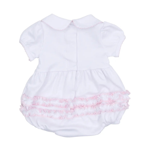 Essentials Solid Collared Ruffle Bubble