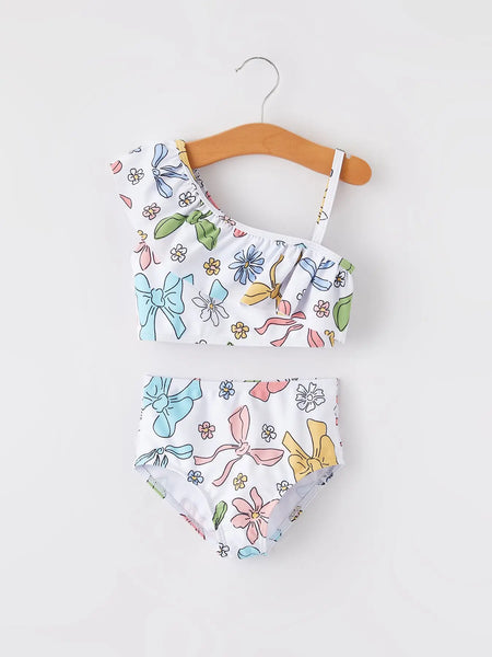 Floral Girls Two-Piece Swimsuit