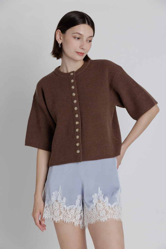 Wide Short Sleeve Cardigan