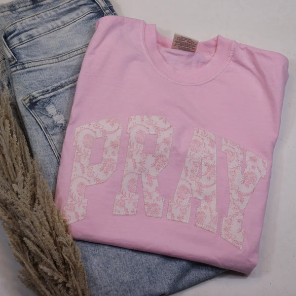 Floral Pray Christian Faith Short Sleeve Tee