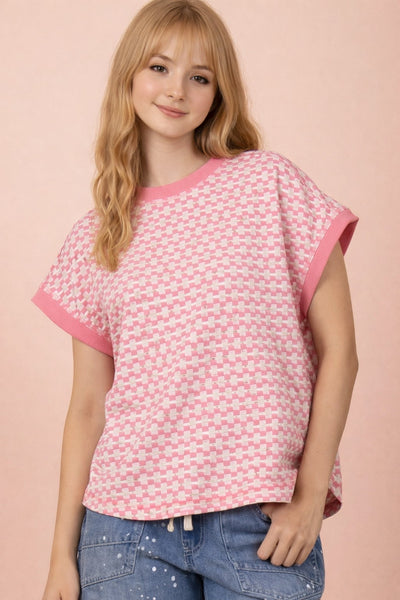 Textured Knit Casual Comfy Top