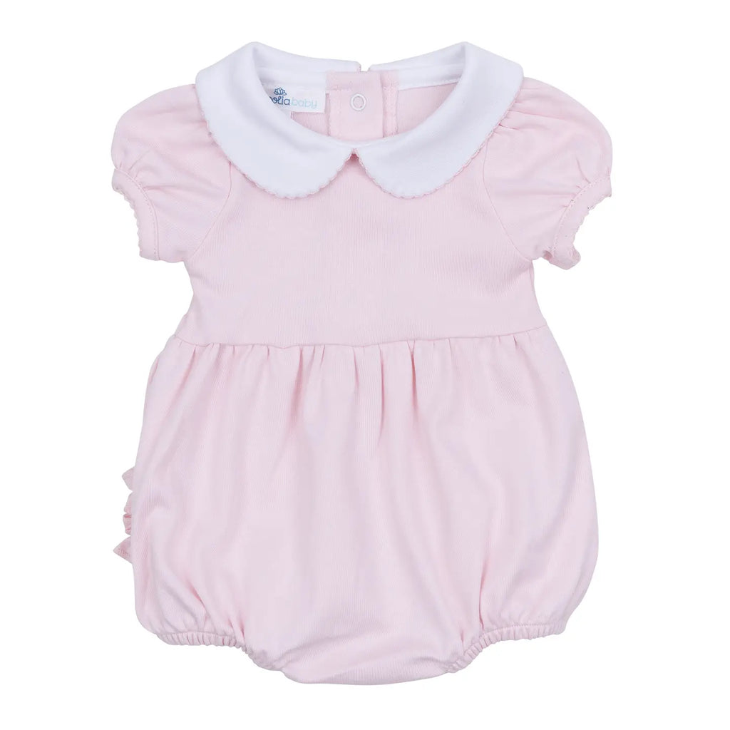 Solid Collared Ruffle Bubble