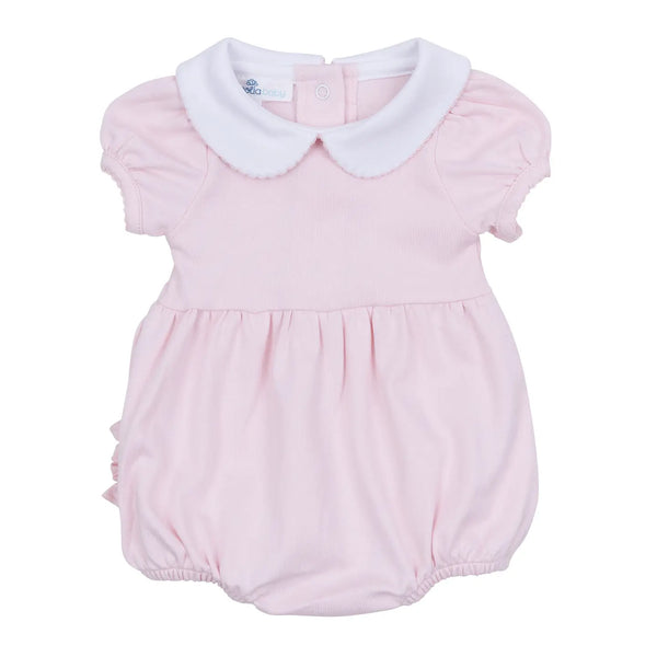 Solid Collared Ruffle Bubble