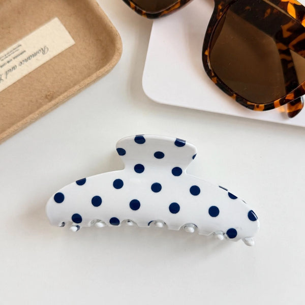 Retro Polka Dot Glossy Hair Claw