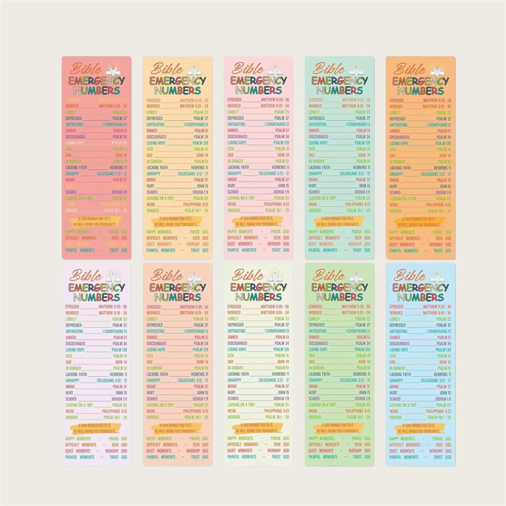 Bible Emergency Number Theme Bookmark