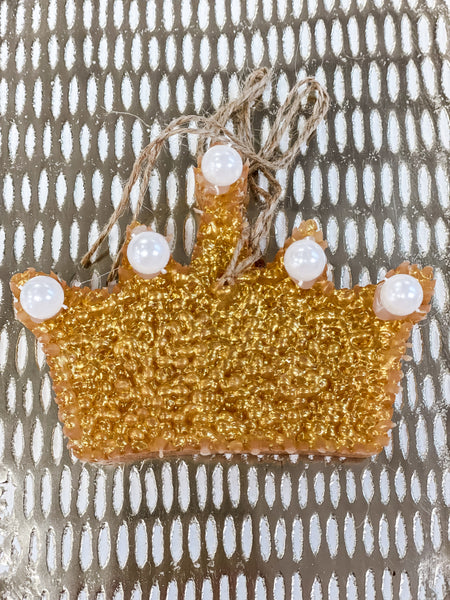 Crown Beaded Car Freshie