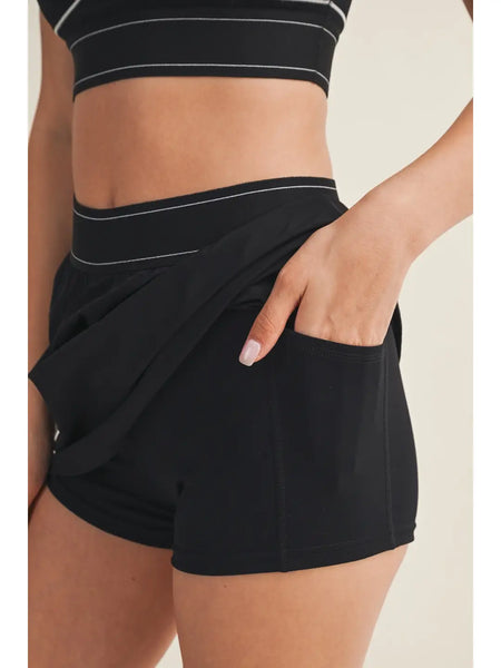 Lightweight Skort w/ Elastic Waistband