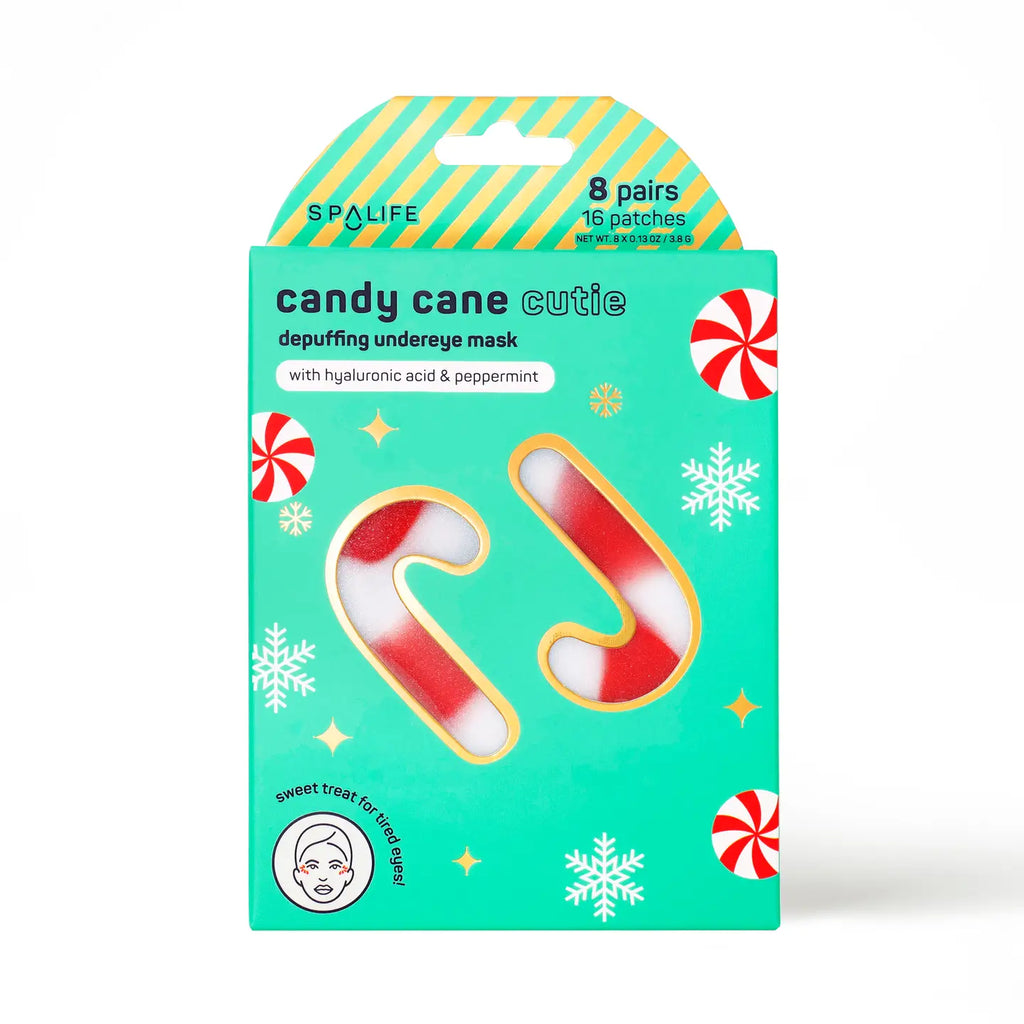 Christmas Holiday Candy Cane Depuffing Under Eye Masks