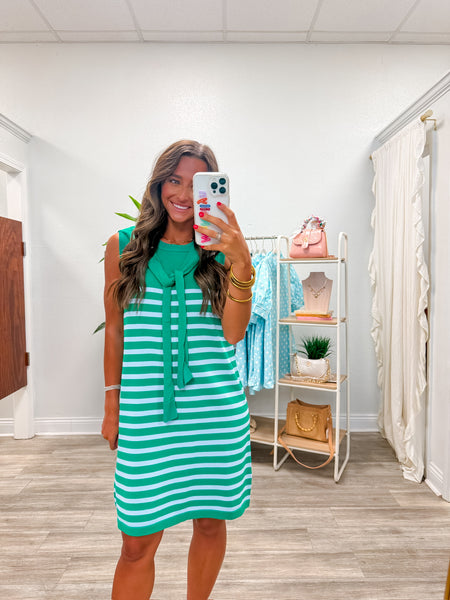 Striped Sleeveless Mini Dress