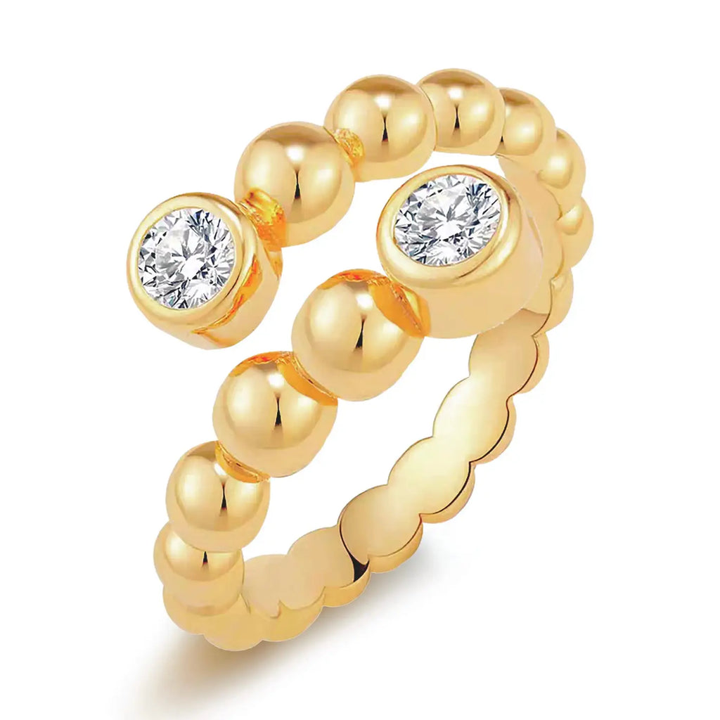 Skylar Bezel Beaded Ring